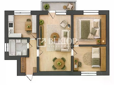 Продается 3-комн. квартира, 58,4 м²