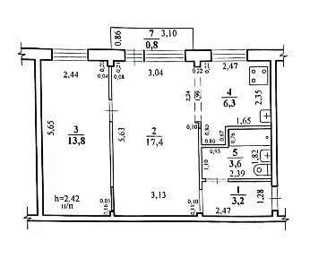 Продается 2-комн. квартира, 45 м²