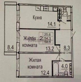 Продается 2-комн. квартира, 62,7 м²