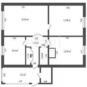 Продается 50% часть дома, 70 м²