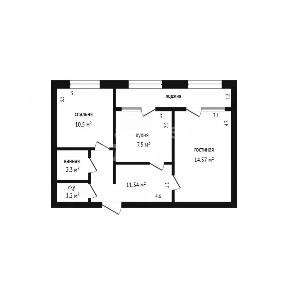 Продается 2-комн. квартира, 54 м²
