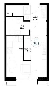 Сдается студия, 27 м²