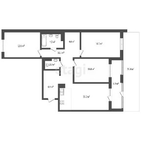 Продается 3-комн. квартира, 94,24 м²