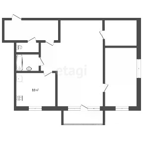 Продается 2-комн. квартира, 43 м²