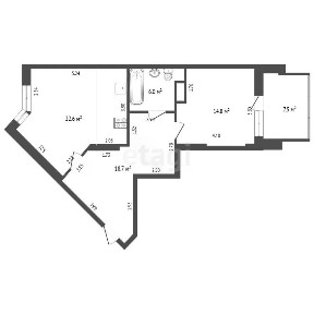 Продается 2-комн. квартира, 62,1 м²