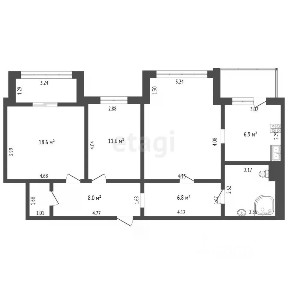 Продается 3-комн. квартира, 86,6 м²