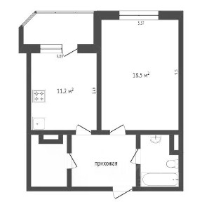 Продается 1-комн. квартира, 43,8 м²