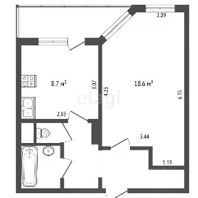 Продается 1-комн. квартира, 38 м²