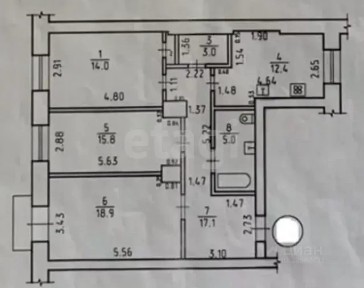 Продается 3-комн. квартира, 86,6 м²