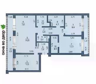Продается 3-комн. квартира, 86,2 м²