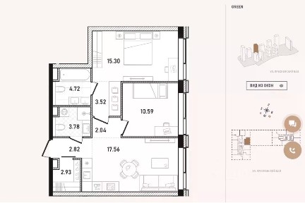 Продается 3-комн. квартира, 63,5 м²