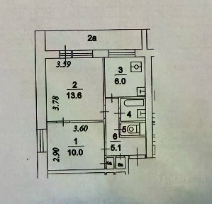 Продается 2-комн. квартира, 41,9 м²