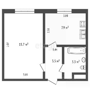 Продается 1-комн. квартира, 31,1 м²