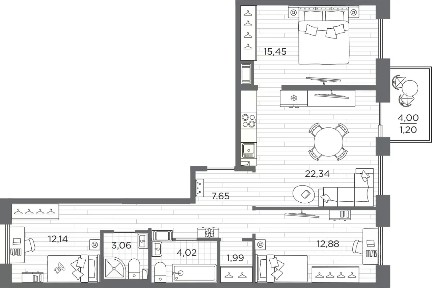 Продается 3-комн. квартира, 80,73 м²
