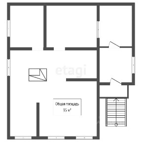 Продается 1-этажный дом, 53 м²