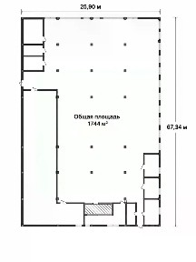 Сдается помещение свободного назначения, 1 744 м²