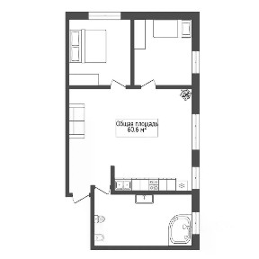 Продается 3-комн. квартира, 60,6 м²