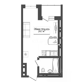 Продается студия, 24,7 м²