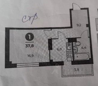 Продается 1-комн. квартира, 37 м²