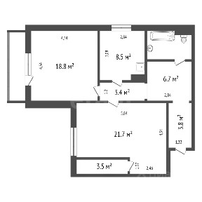 Продается 2-комн. квартира, 71,1 м²