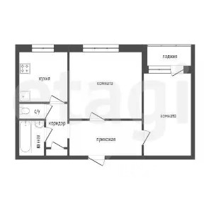 Продается 2-комн. квартира, 54,4 м²