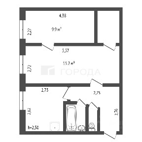 Продается 2-комн. квартира, 41,9 м²