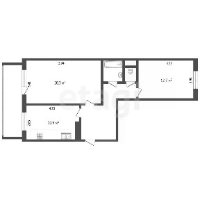 Продается 3-комн. квартира, 59,4 м²