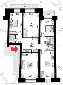 Продается 4-комн. квартира, 92 м²