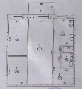 Продается 3-комн. квартира, 44,4 м²