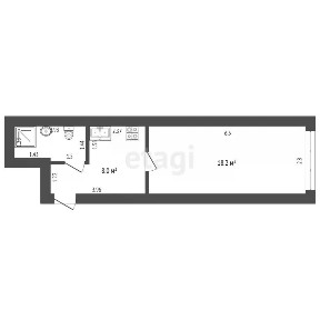 Продается студия, 30,9 м²