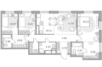 Продается 3-комн. квартира, 104,6 м²
