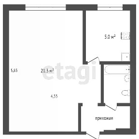 Продается 1-комн. квартира, 32,4 м²