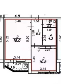 Продается 1-комн. квартира, 41,5 м²