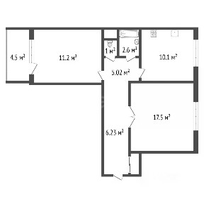 Продается 3-комн. квартира, 58 м²