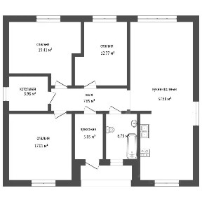 Продается 1-этажный дом, 125 м²