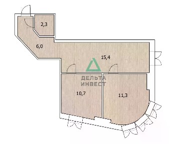 Продается 2-комн. квартира, 45,7 м²
