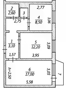 Продается 2-комн. квартира, 50,2 м²