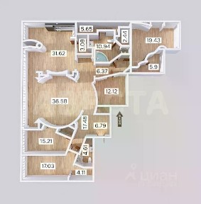 Продается 5-комн. квартира, 200,7 м²