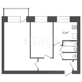 Продается 2-комн. квартира, 44,8 м²