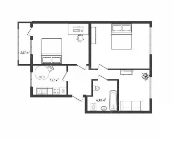 Продается 3-комн. квартира, 63,2 м²