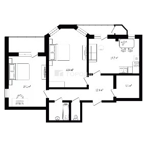 Продается 2-комн. квартира, 84,3 м²
