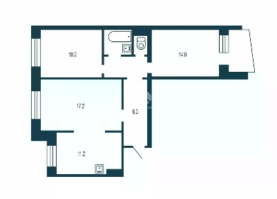Продается 3-комн. квартира, 69 м²