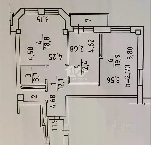 Продается 2-комн. квартира, 72 м²