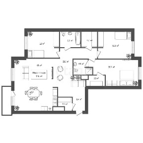Продается 4-комн. квартира, 146 м²
