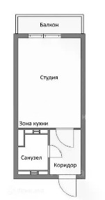 Продается студия, 25 м²