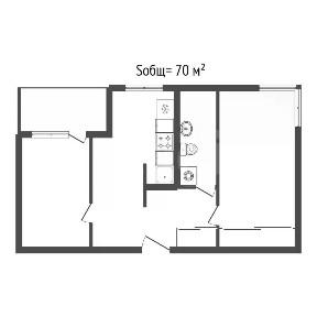 Продается 3-комн. квартира, 70 м²