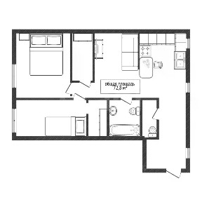 Продается 3-комн. квартира, 72,8 м²