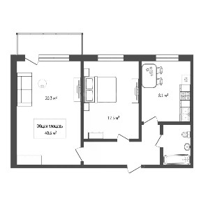 Продается 2-комн. квартира, 40,6 м²