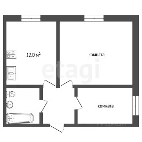 Продается 2-комн. квартира, 42 м²