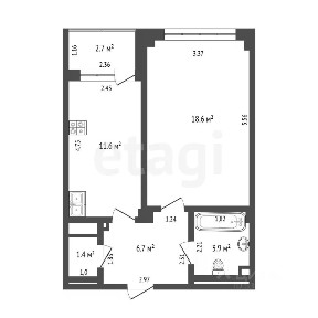 Продается 1-комн. квартира, 45 м²
